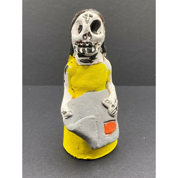 Vintage Die De Los Muertos Muneca Yellow Josefina Aguilar  - Free Shipping - Picture 1 of 6